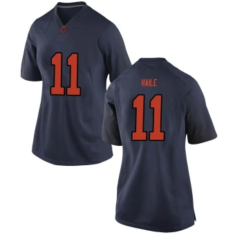 Women's Syracuse Orange Ta'Ron Haile Football Jersey - Replica Navy
